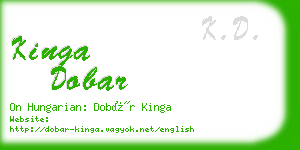 kinga dobar business card